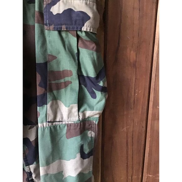 GI Camo Pants Size 35-39 Adjustable Drawstring Cuffs 6 Pockets Button - Picture 2 of 9